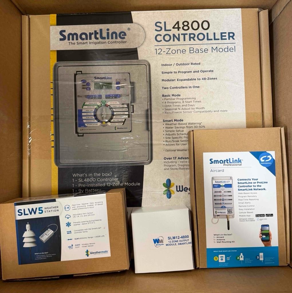 Weathermatic Smartline 24 Station Controller SL4824 Aircard SLW5 Weather Bundle