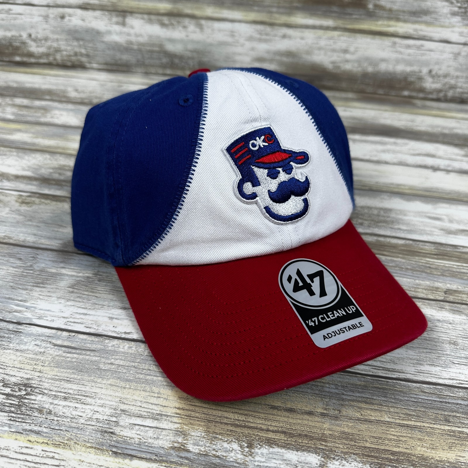 OKC 89ers Abner 47 Clean Up Mens Strapback Hat Comets Dodgers MiLB Throwback