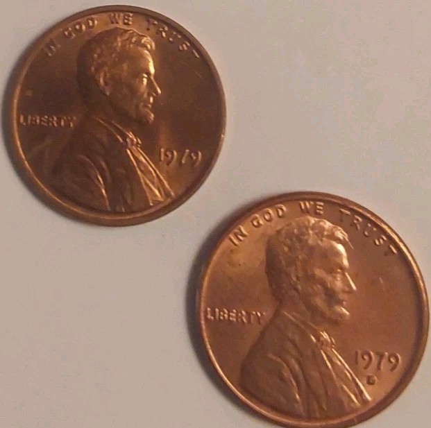 1979 P D Lincoln Memorial Cent BU 2 Coin Set Brilliant Uncirculated Free Post