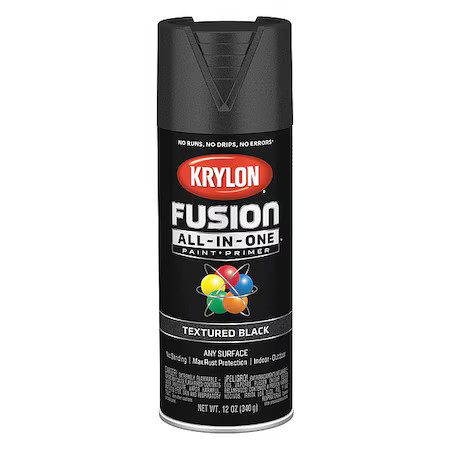 Krylon K02776007 Textured Spray Paint, Black, 12 Oz.