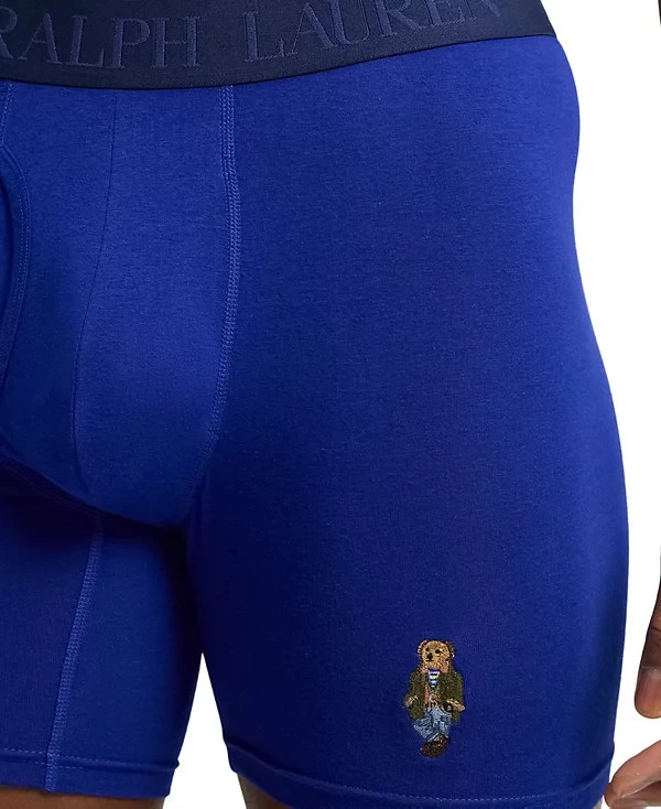3 Polo Ralph Lauren Boxer Briefs M XL Stretch Cotton 3 Pack Underwear $59 SALE