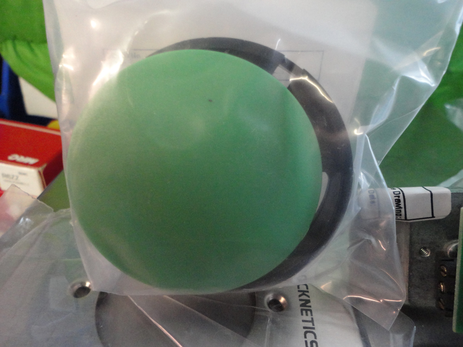 Locknetics 625GR, Green Push Button Switch, New, Free Shipping, 12-24v