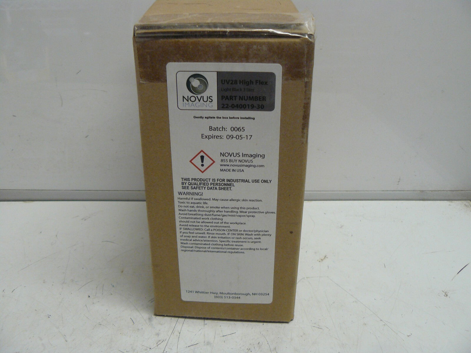 Novus Imaging 22-040019-30 UV28 high flex light black 3 liter new