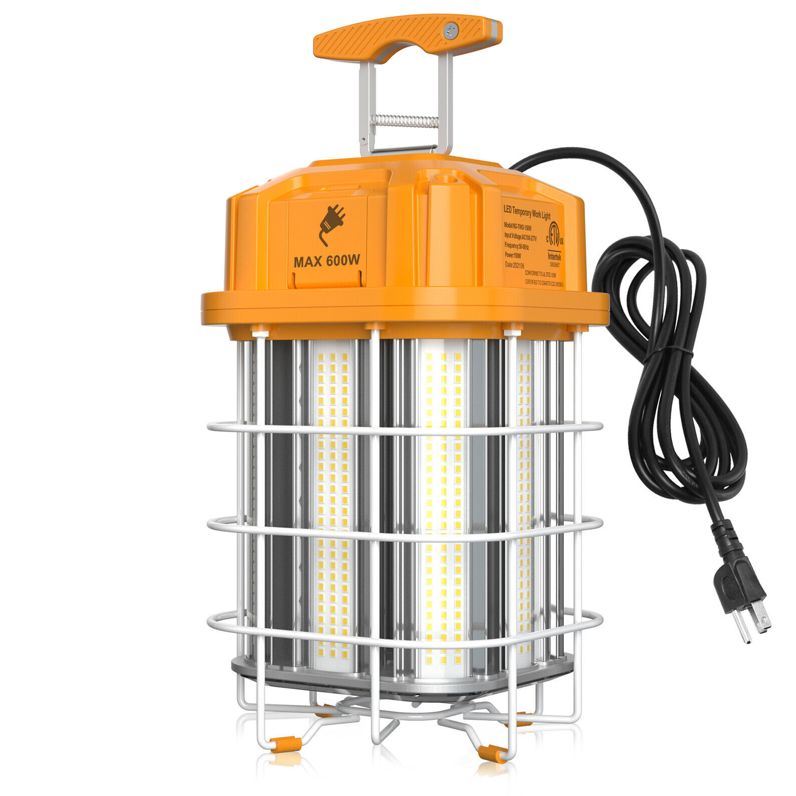 Linkable LED Temporary Work Light 80W Construction Jobsite Hanging Light 11200LM