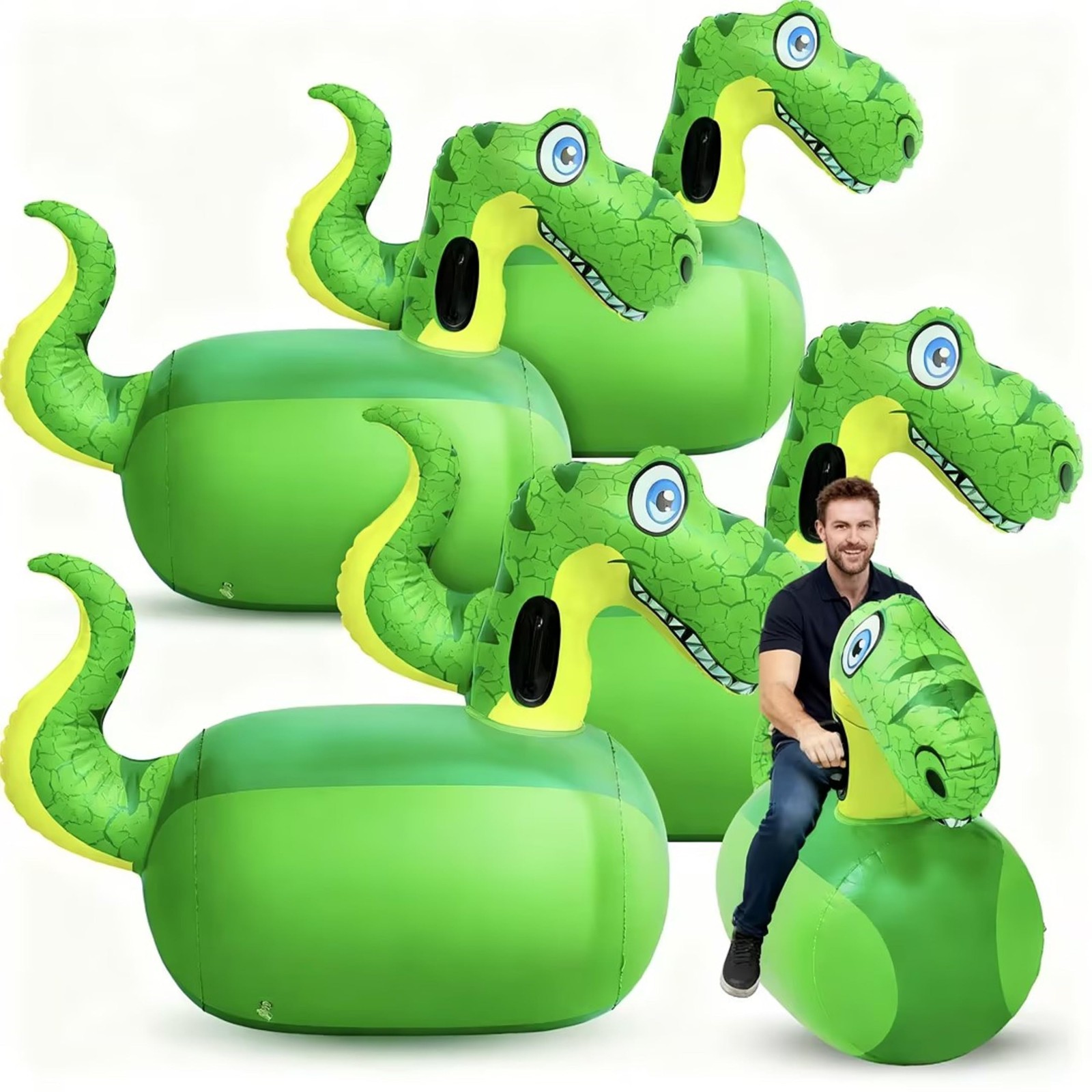 Hiboom 4 Pcs Giant Inflatable Hopping Toys 51 Inch Bouncer Animal Toys Ride On