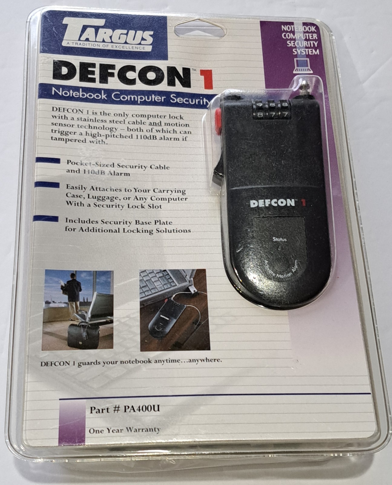 Targus DEFCON 1 Notebook Computer Security System - Secure Lock