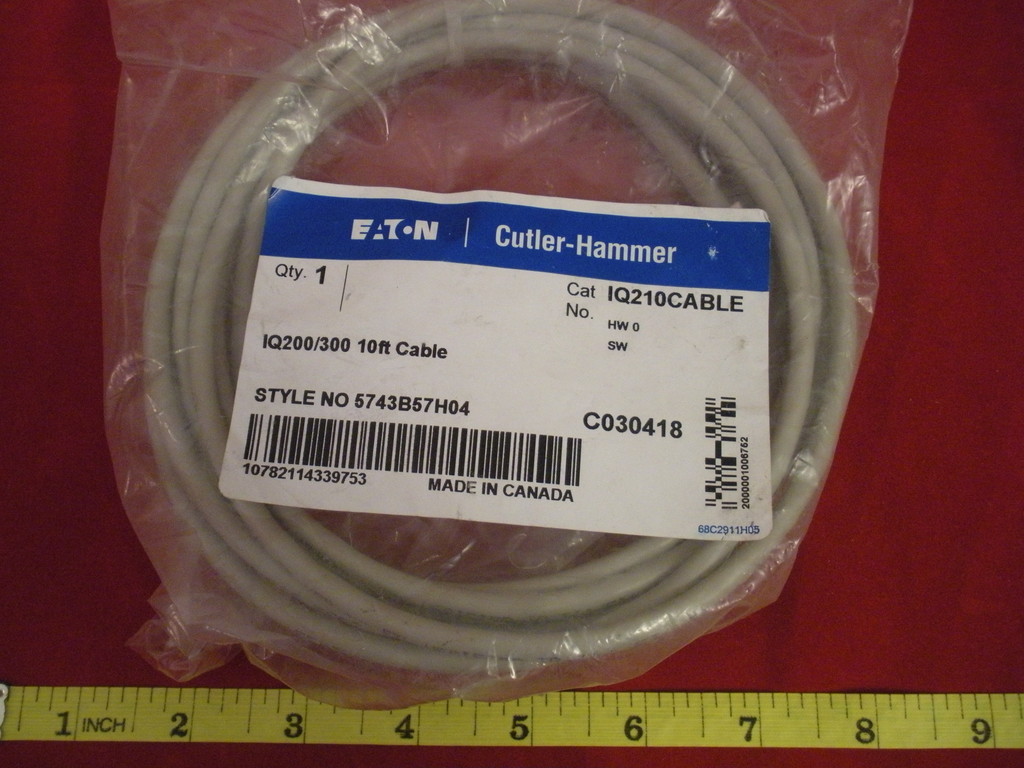 Cutler Hammer IQ210Cable IQ200/300 10ft Cable IQ210 New