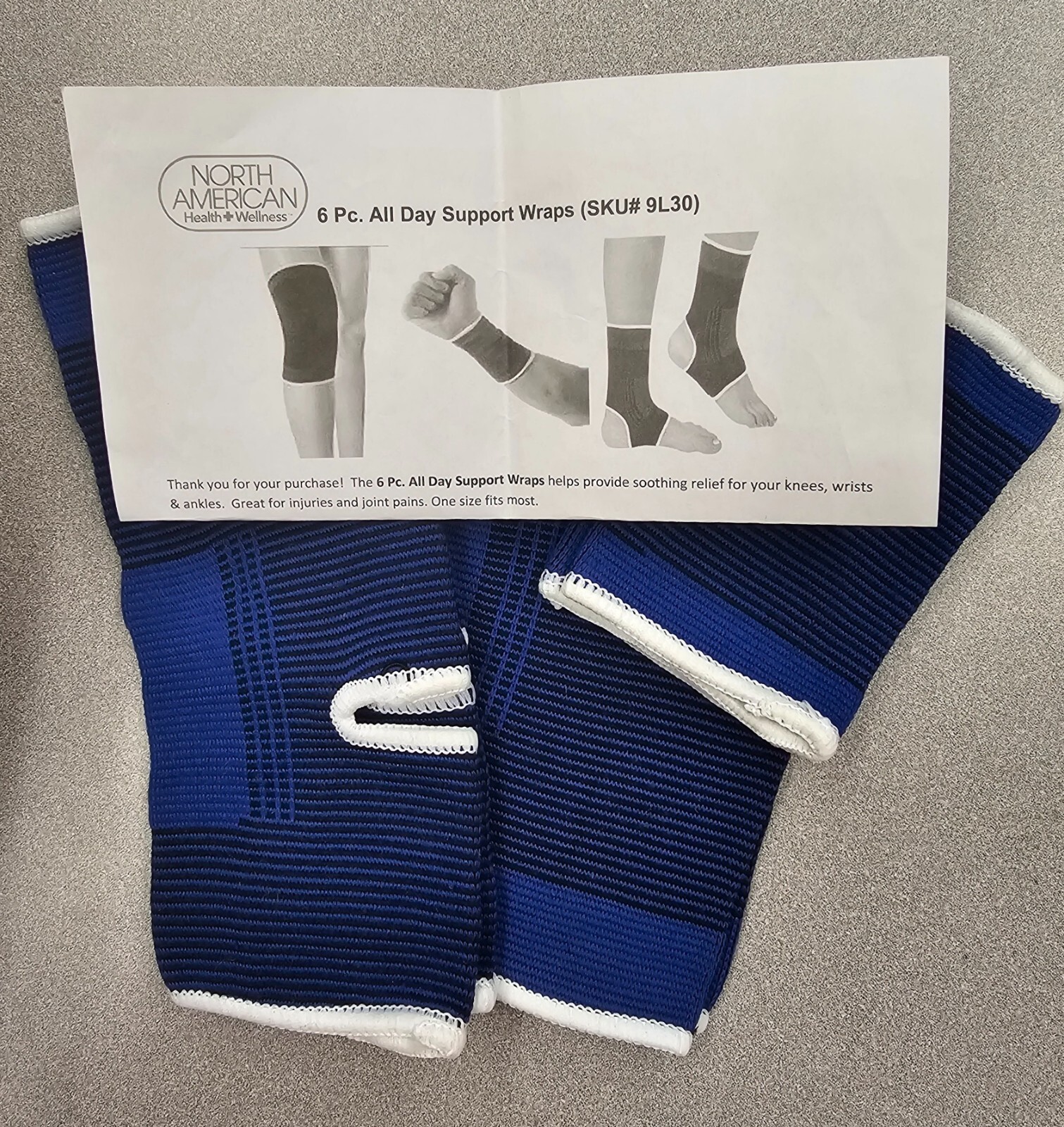 6-Pc. All Day Support Wraps for Knees, Ankles, Wrists