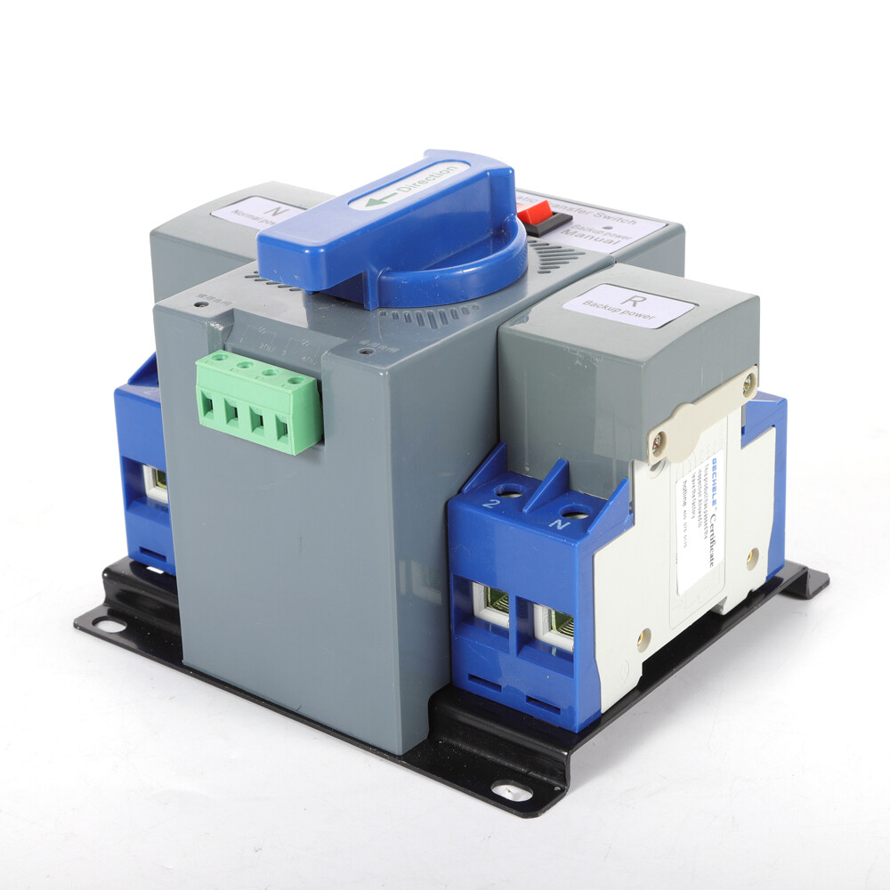 2P/63A Dual Power Transfer Switch Generator Automatic Changeover Switch AC110V