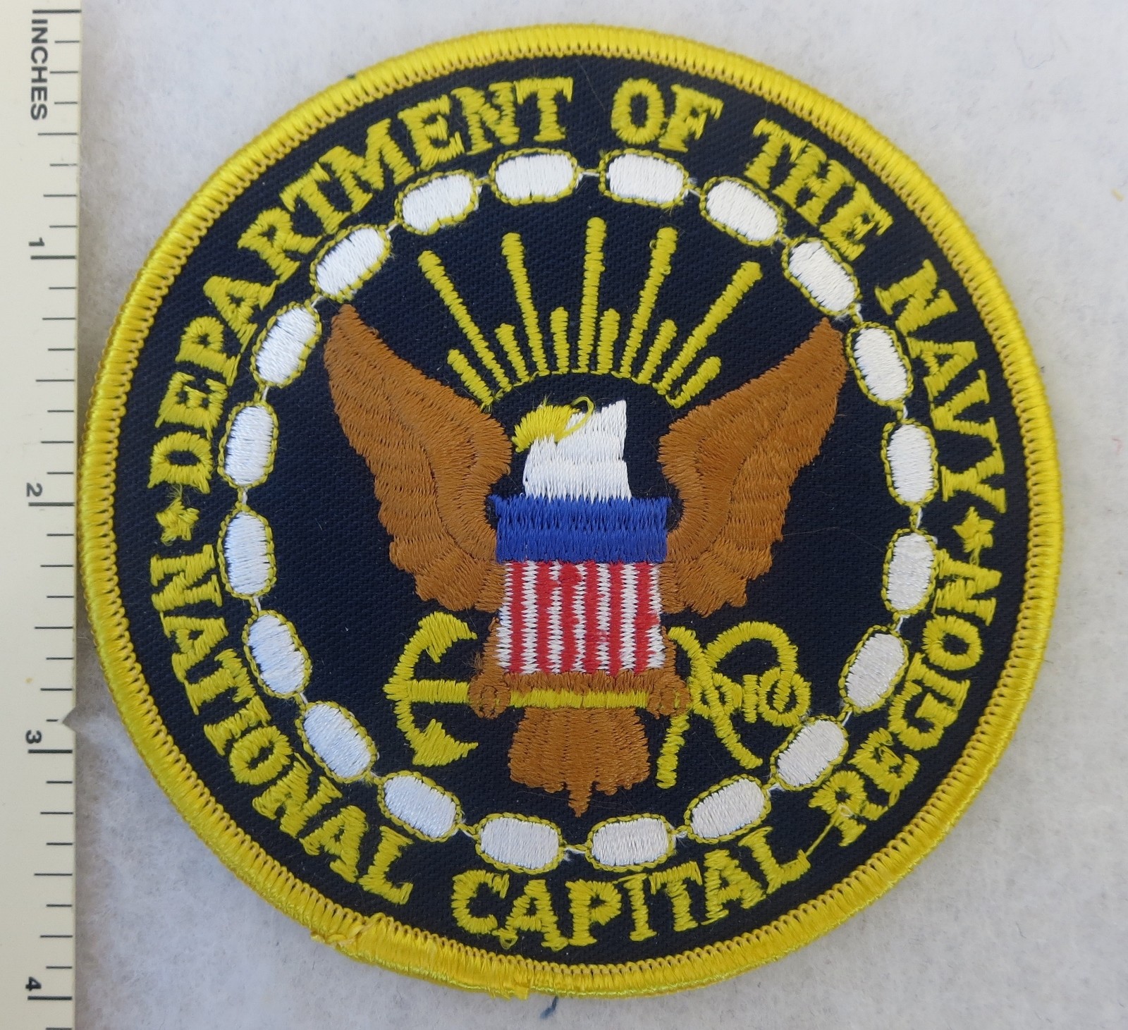 US NAVY PATCH DEPARTMENT of the NAVY NATIONAL CAPITAL REGION Vintage ORIGINAL