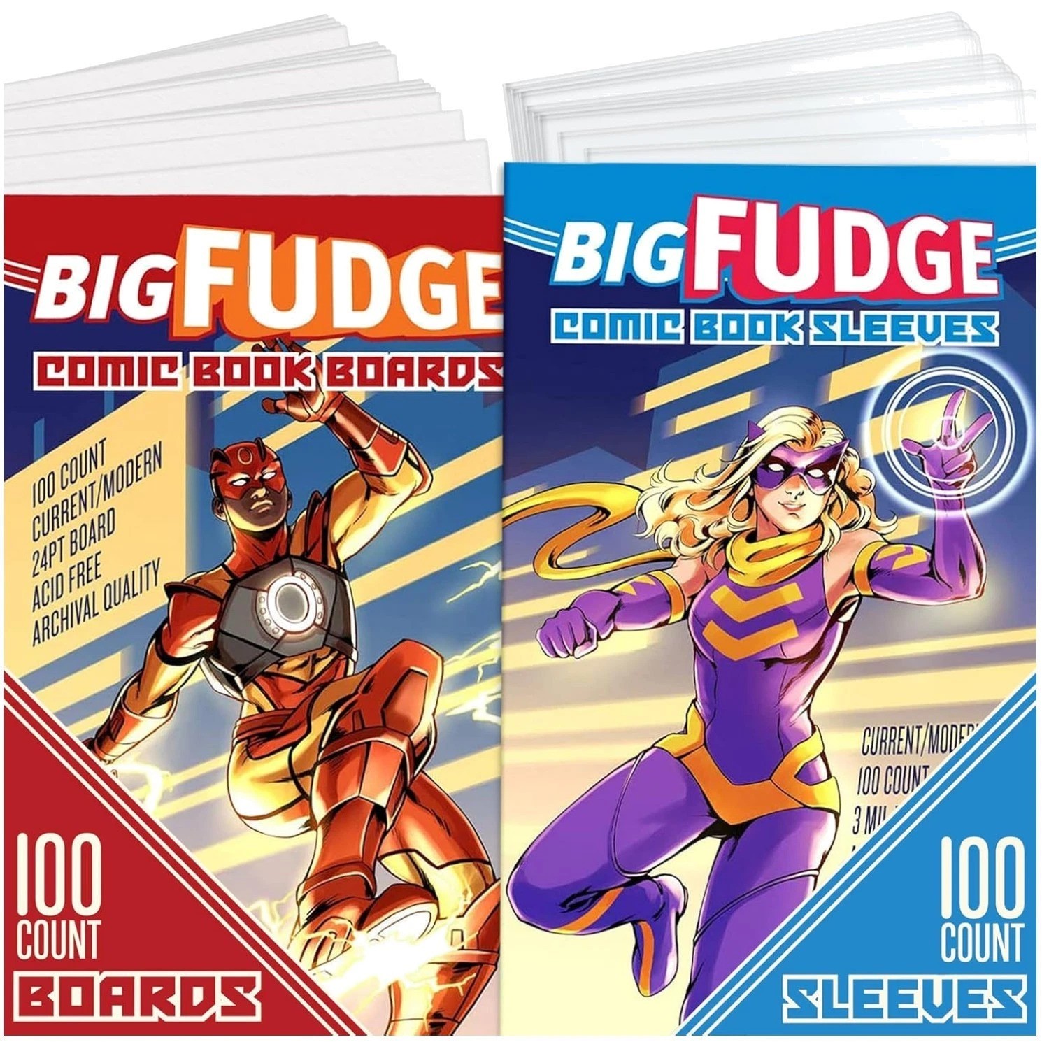 Protective Plastic Sleeves for Comics - 100 Piece Set