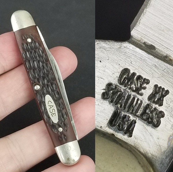 1979 1 dot CASE XX 6279 SS pocket knife jigged delrin Old estate sale