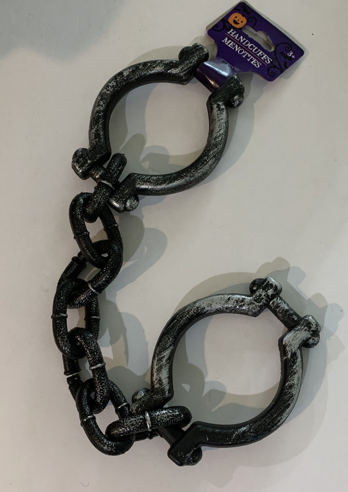 Faux Costume Accessory WRIST SHACKLES HANDCUFFS NEW Plastic Prisoner CHAIN