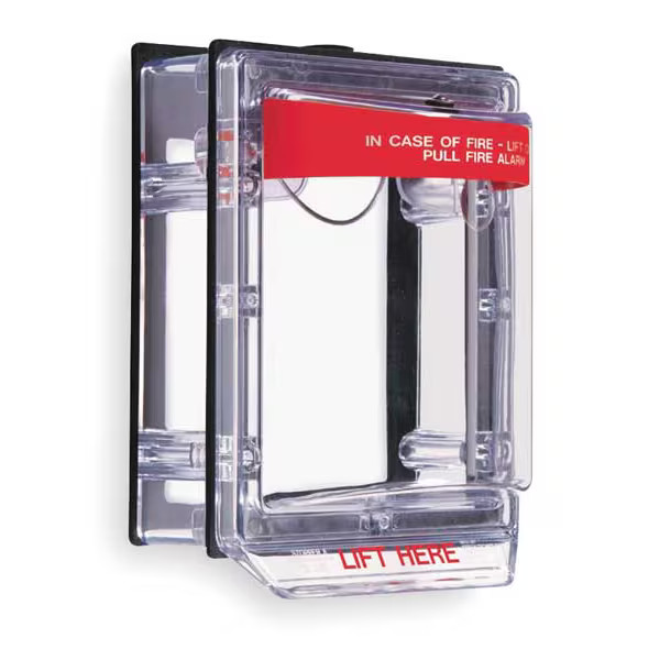 Pull Station Guard, Polycarbonate, Surface Mount, 5 3/16 in W x 5 in L x 7 in D,