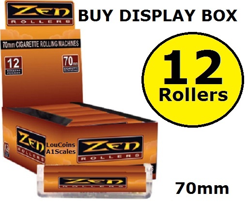 Wholesale Lot of 12 ZEN 70mm Cigarette Rolling Machines Counter Top Display Box