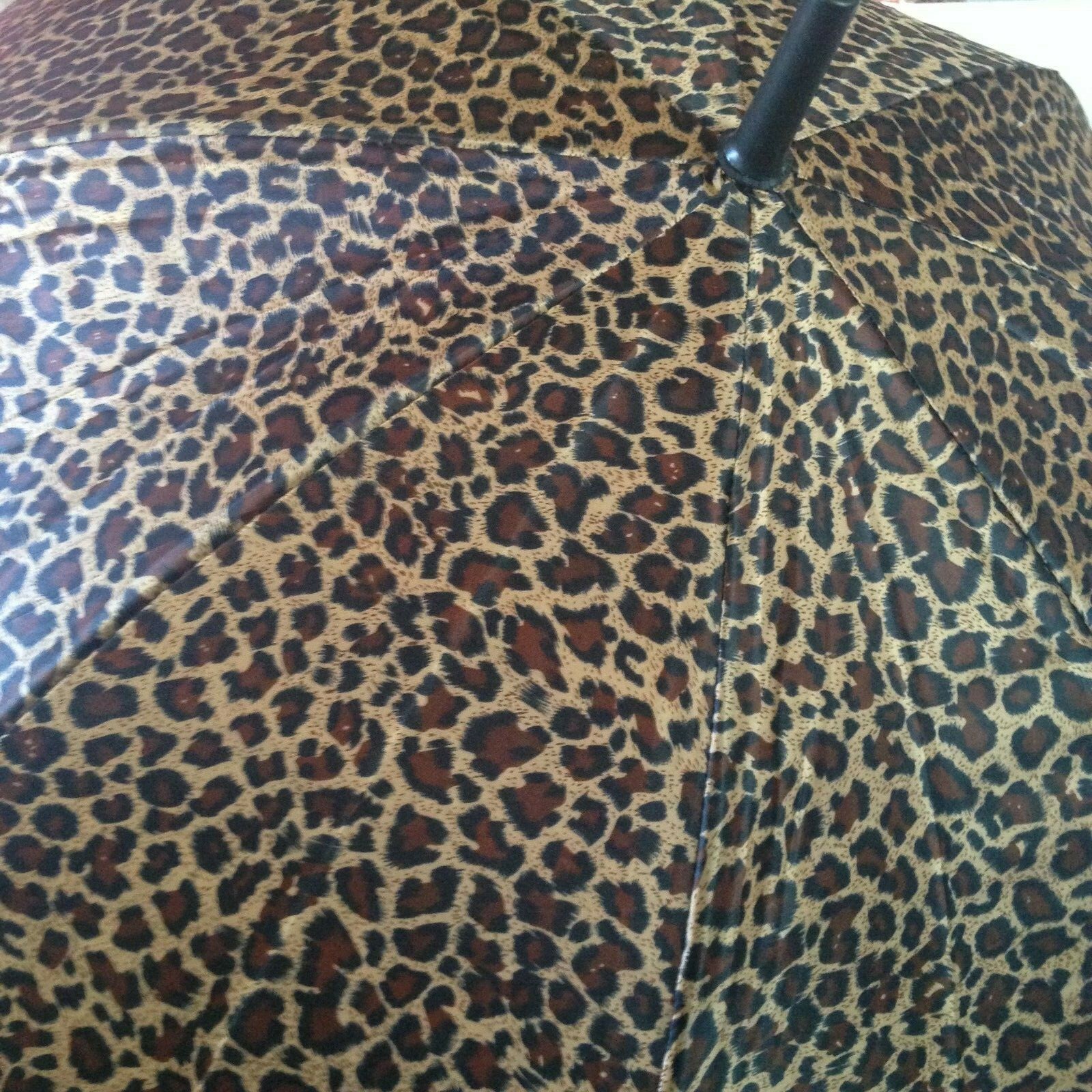 NEW! 2 Moda Animal Print Umbrella Push Button Auto Open/Manual Close Brown Black