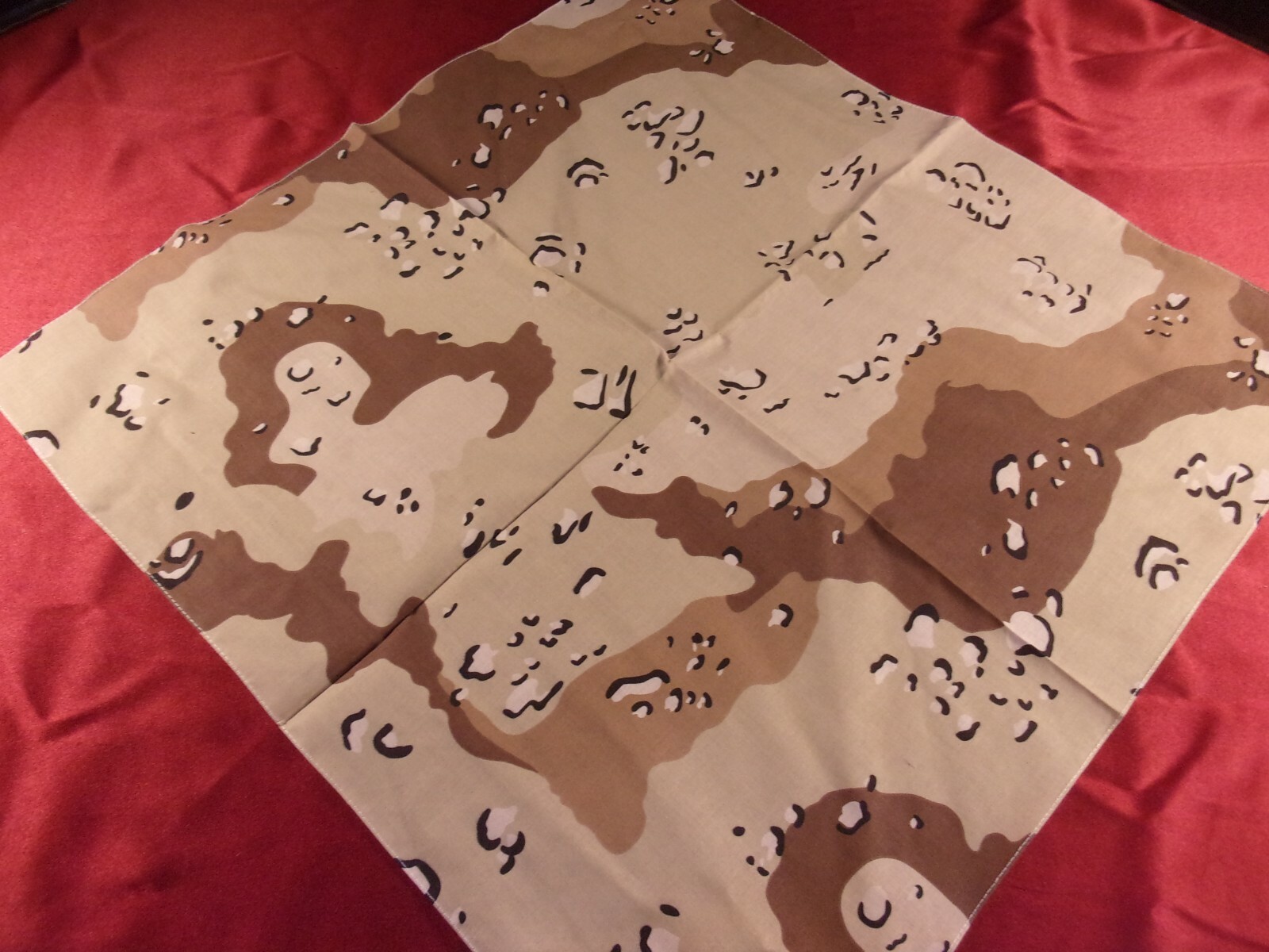 NWOT BANDANA CHOCOLATE CHIP DESERT STORM SUMMER LIGHTWEIGHT 100% Cotton 21X21