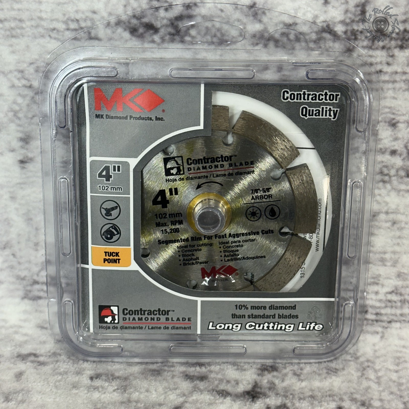 New - MK Diamond 4" Contractor Segmented Tuck Point Blade 167013 7/8"-5/8" Arbor