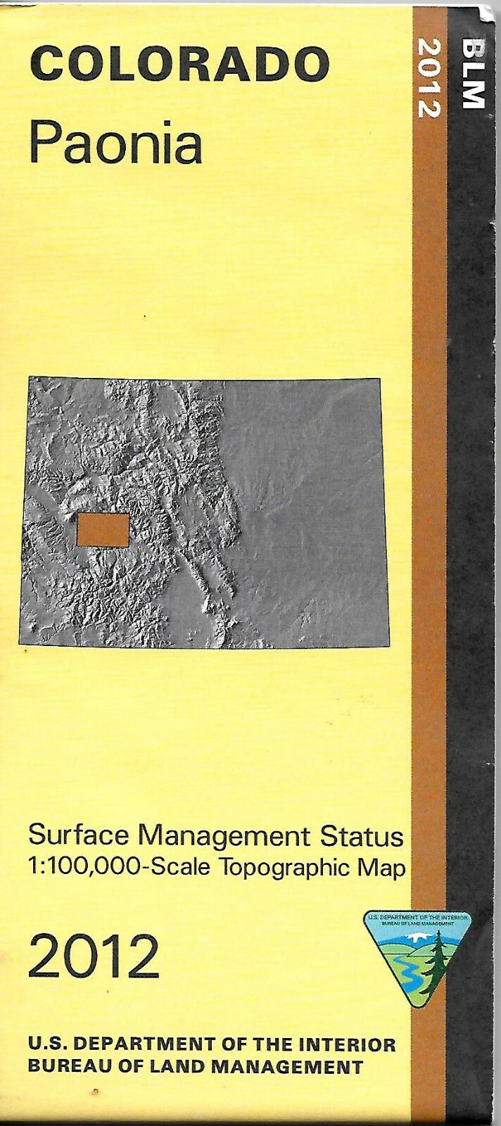 BLM Map of Paonia, Colorado, by US Dept of the Interior