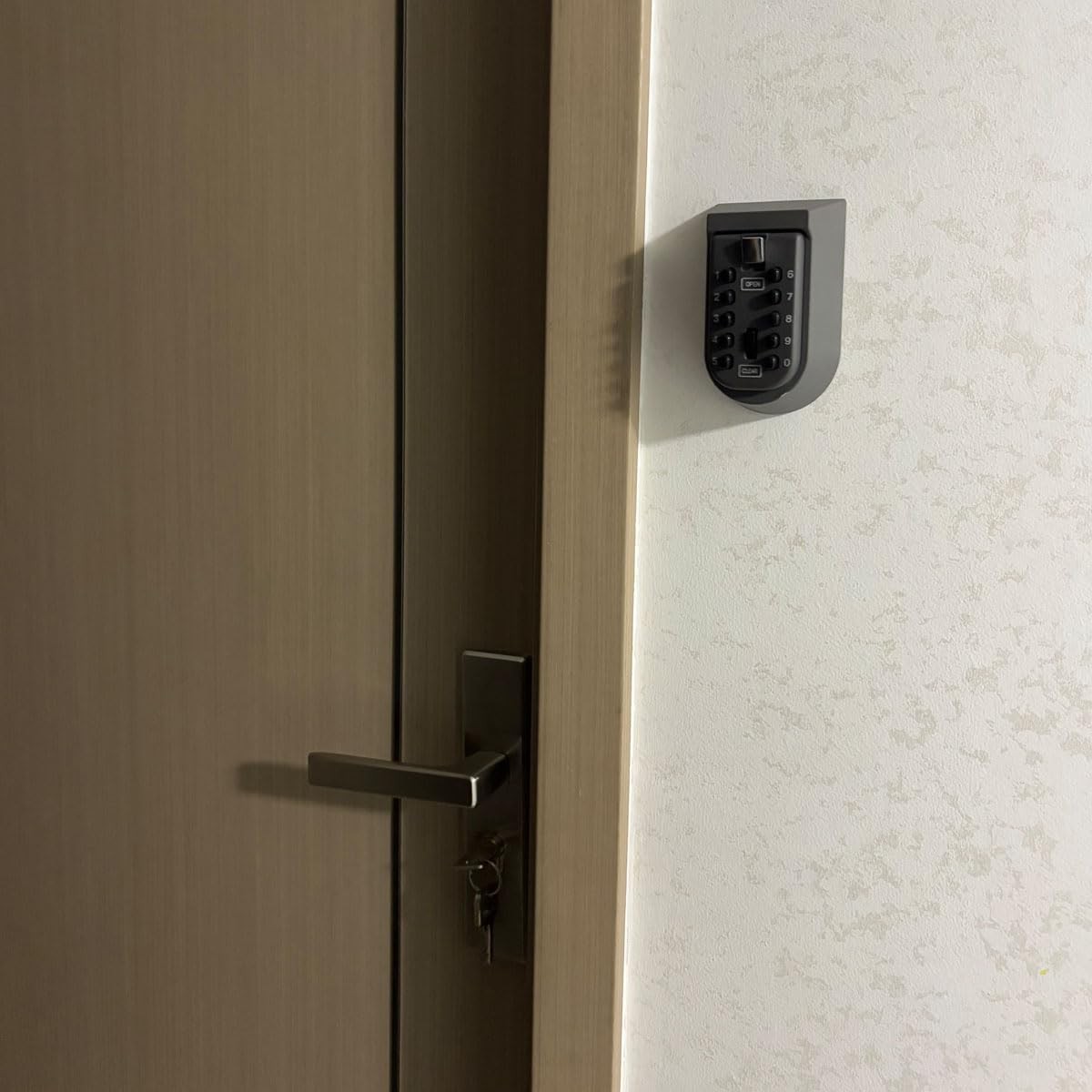 2 PCS Key Lock Box Wall Mount 10 Digits Push Button Code Home Security Safe