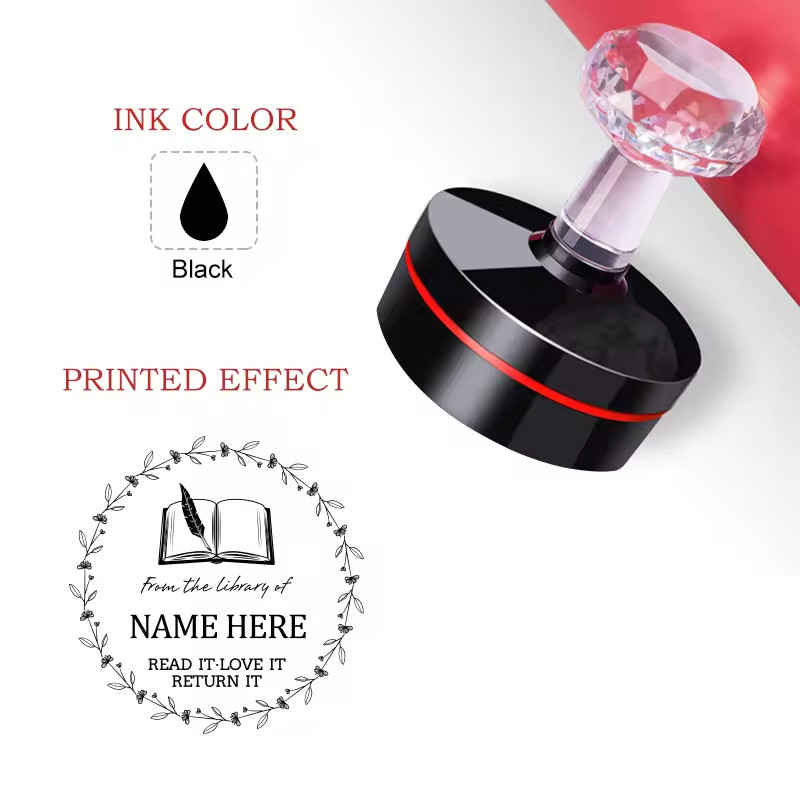 Personalized Rubber Stamp Custom Logo Name Self Inking Business Stamp