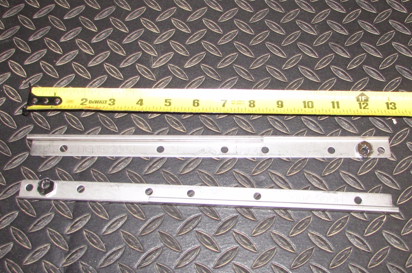 Roto HG05-2003 13" Stainless Steel Hinge Track  7/16" Stack Height (Lot of 2)