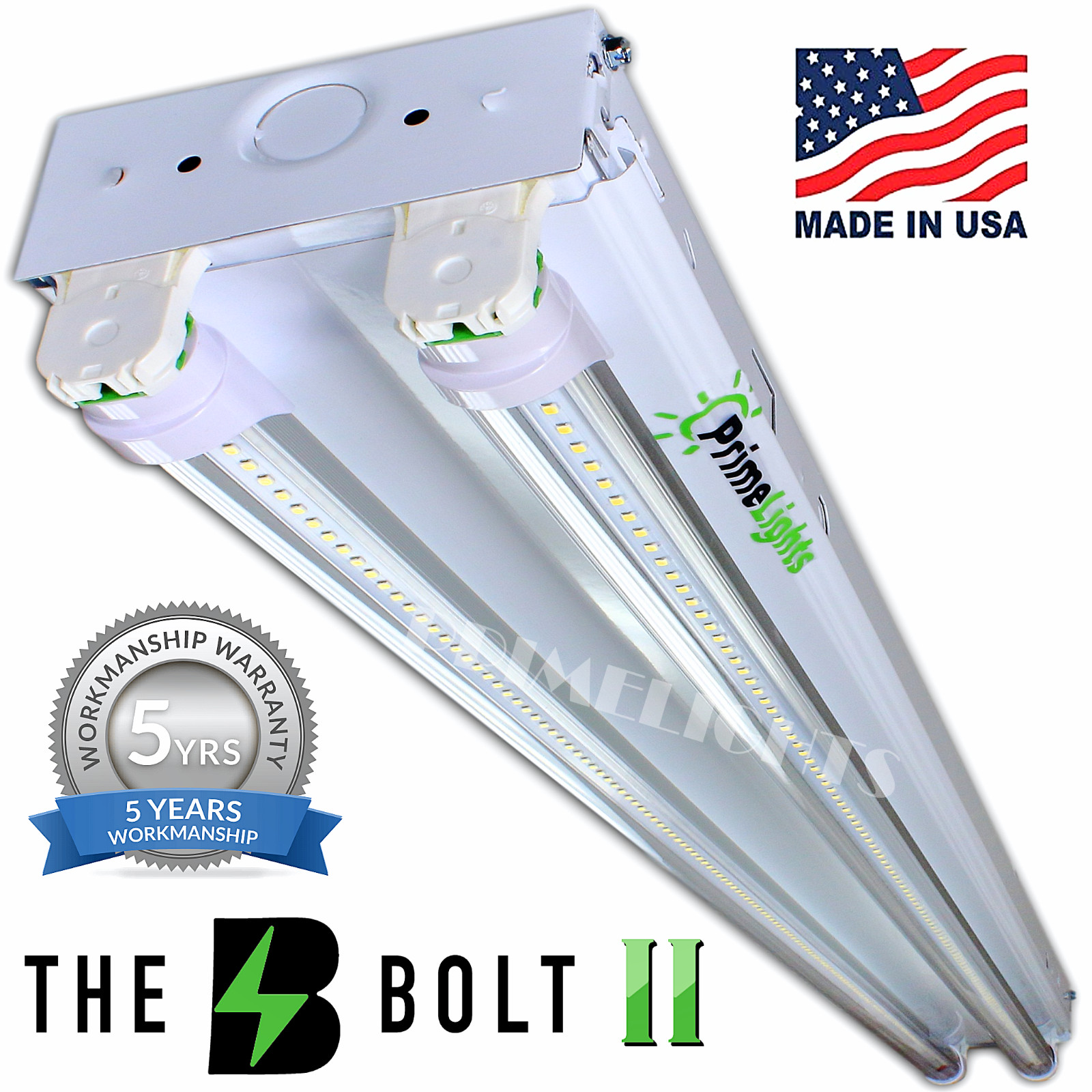 CORDED LED SHOP LIGHT 5000K Daylight 4FT Fixture Utility Ceiling Light USA MADE
