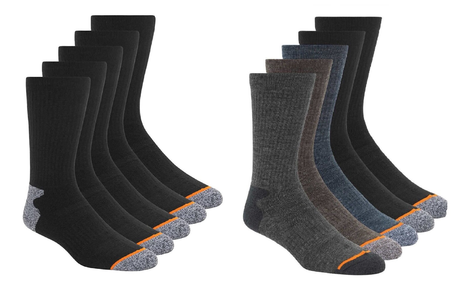 NWT Weatherproof Vintage Men's Outdoor Wool Blend Crew Sock 5PK