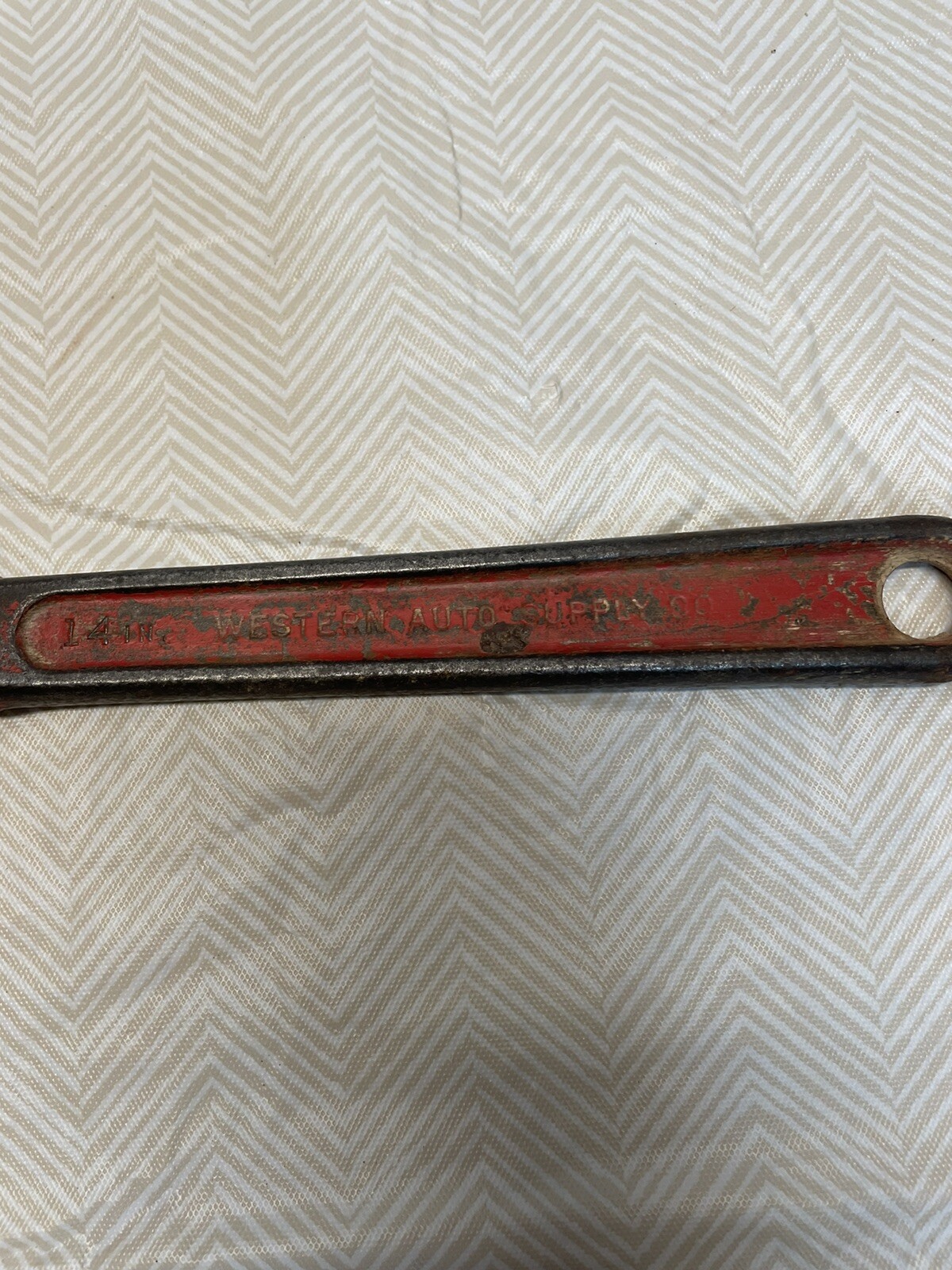 vintage Western Auto 14 in pipe wrench med HR 2440