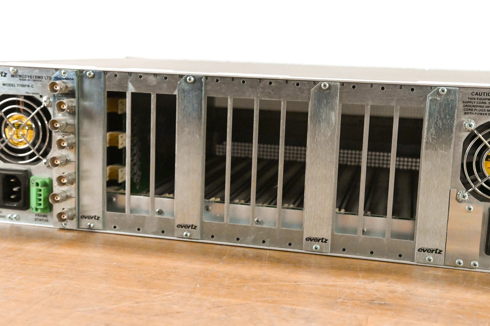 Evertz 7700FR-C MultiFrame Chassis with Cards CG01V8X