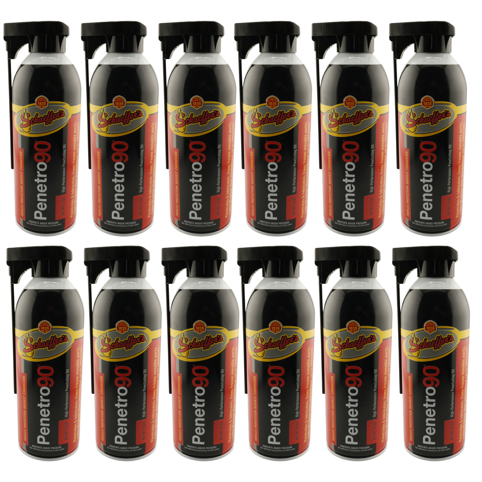 Schaeffer's 0190-011 Penetro 90 Penetrating Oil Spray 13oz Aerosol Case of 12