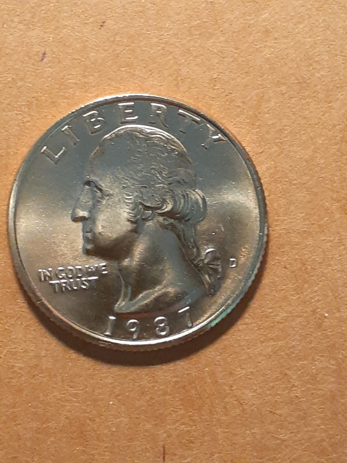 1987 D WASHINGTON QUARTER