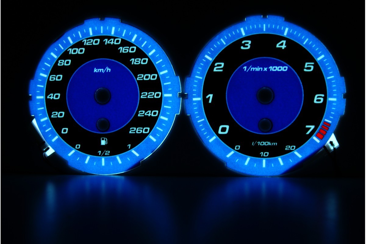 BMW E90 Design 2 Glow Gauge Plasma Dials Speedometer Shift Indicators Mph