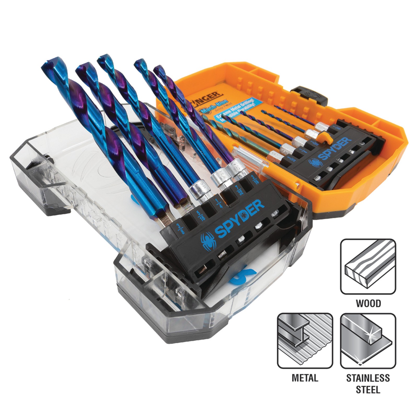 Spyder 11-Piece Assorted HSS Twist Drill Bit Set, 19018CA
