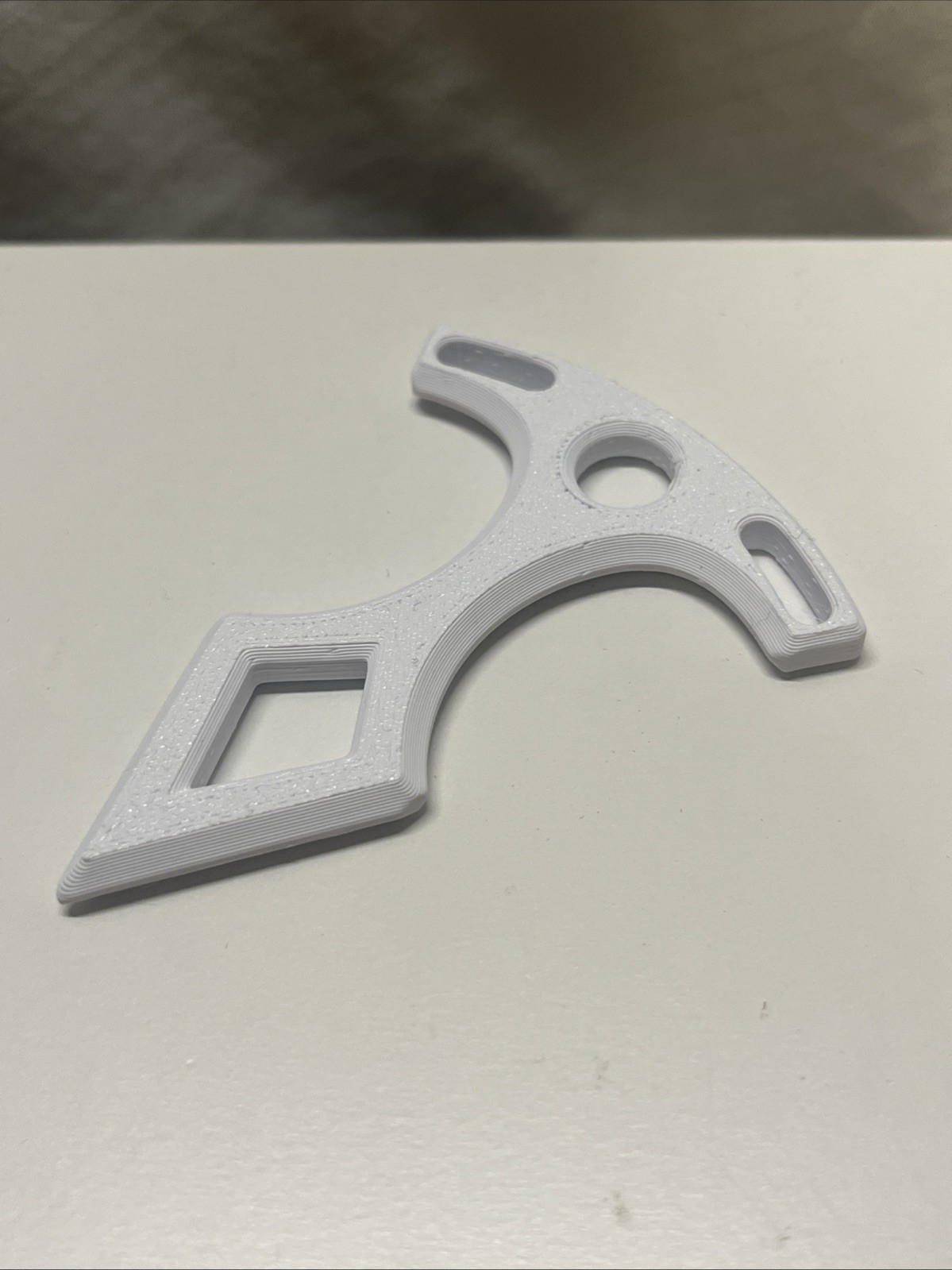 EDC Keychain Boat Anchor Model Tool - White Undetectable Defense- Easy Defender