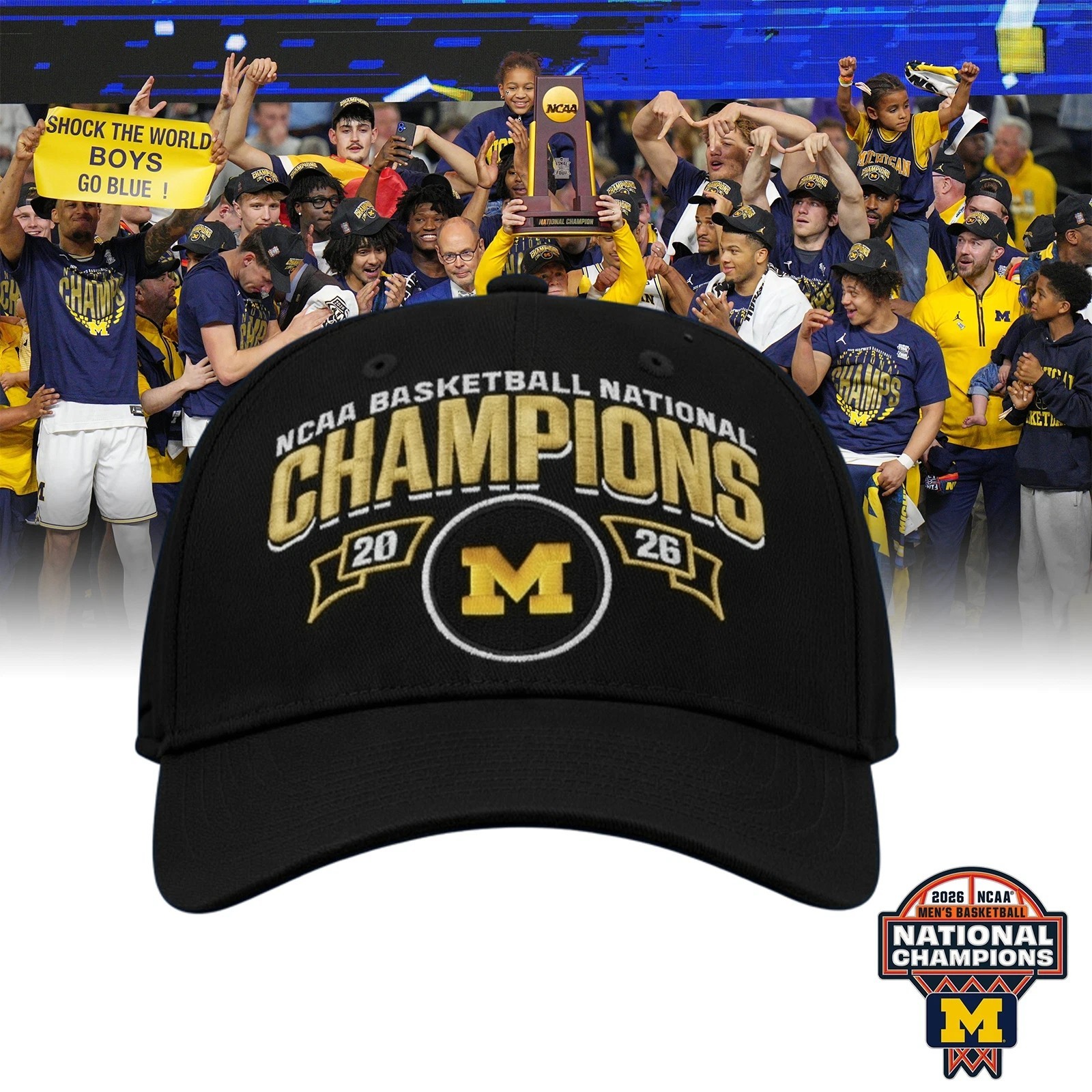 HOT! Michigan Wolverines 2026 NCAA Men’s Basketball National Champions Hat