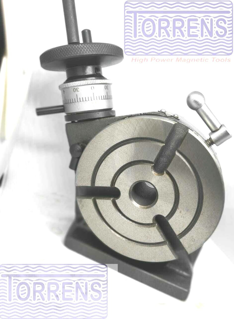 Brand New 100mm 4" Rotary Table 3 Slot MT2 Bore Engineering Tools Milling