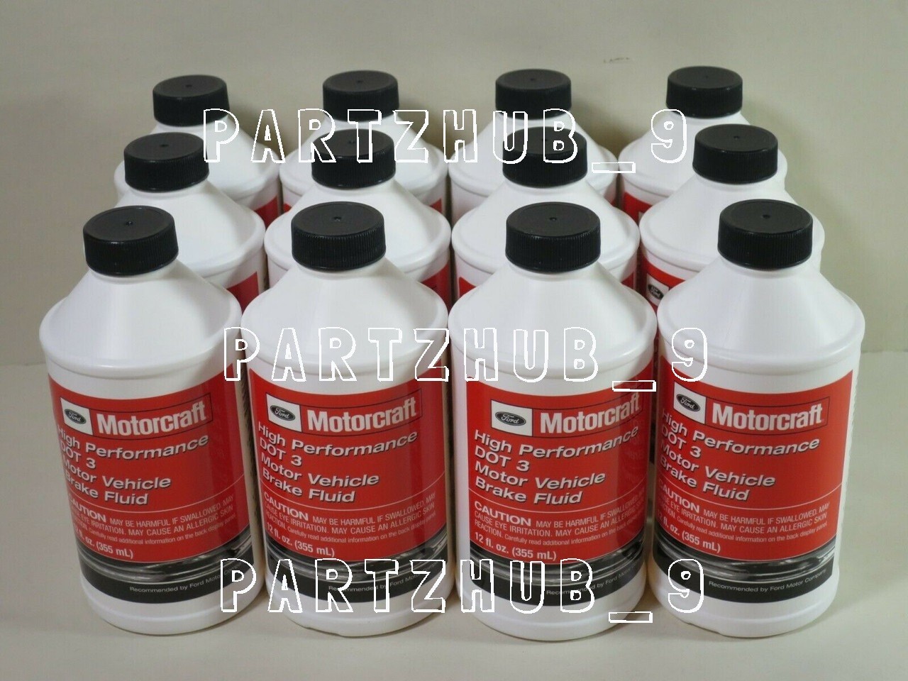 Motorcraft - High Performance DOT 3 Brake Fluid 12 oz (Pack of 12) fits Ford