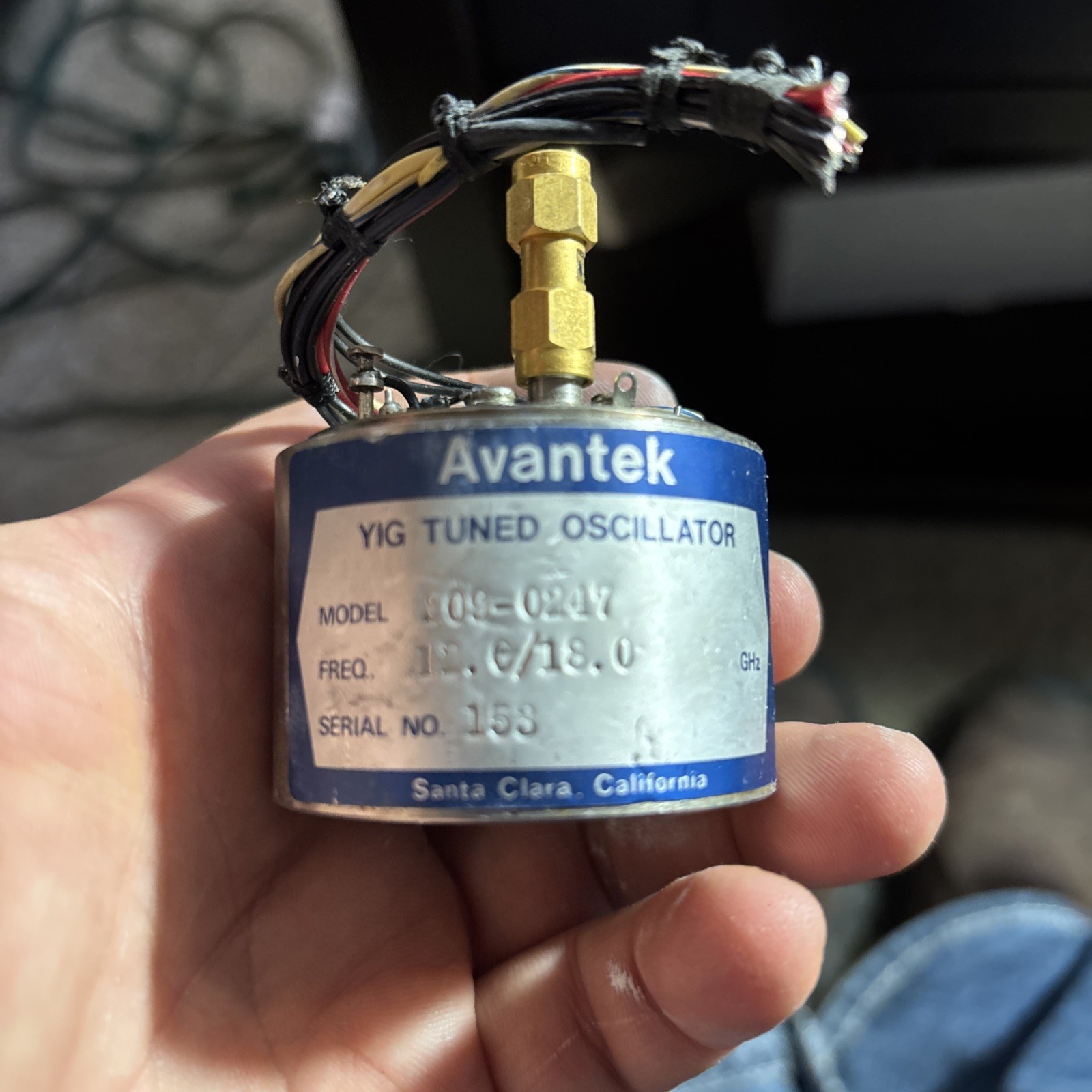 Avantek 12.0-18.0 GHz Yig Tuned Oscillator S09-0247