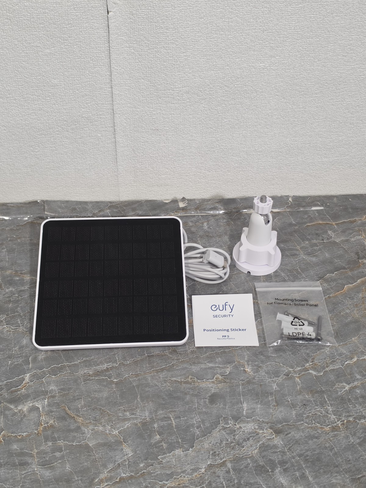 eufy Solar Panel (3W) USB-C Weatherproof For Eufy Outdoor Security Cameras T8705