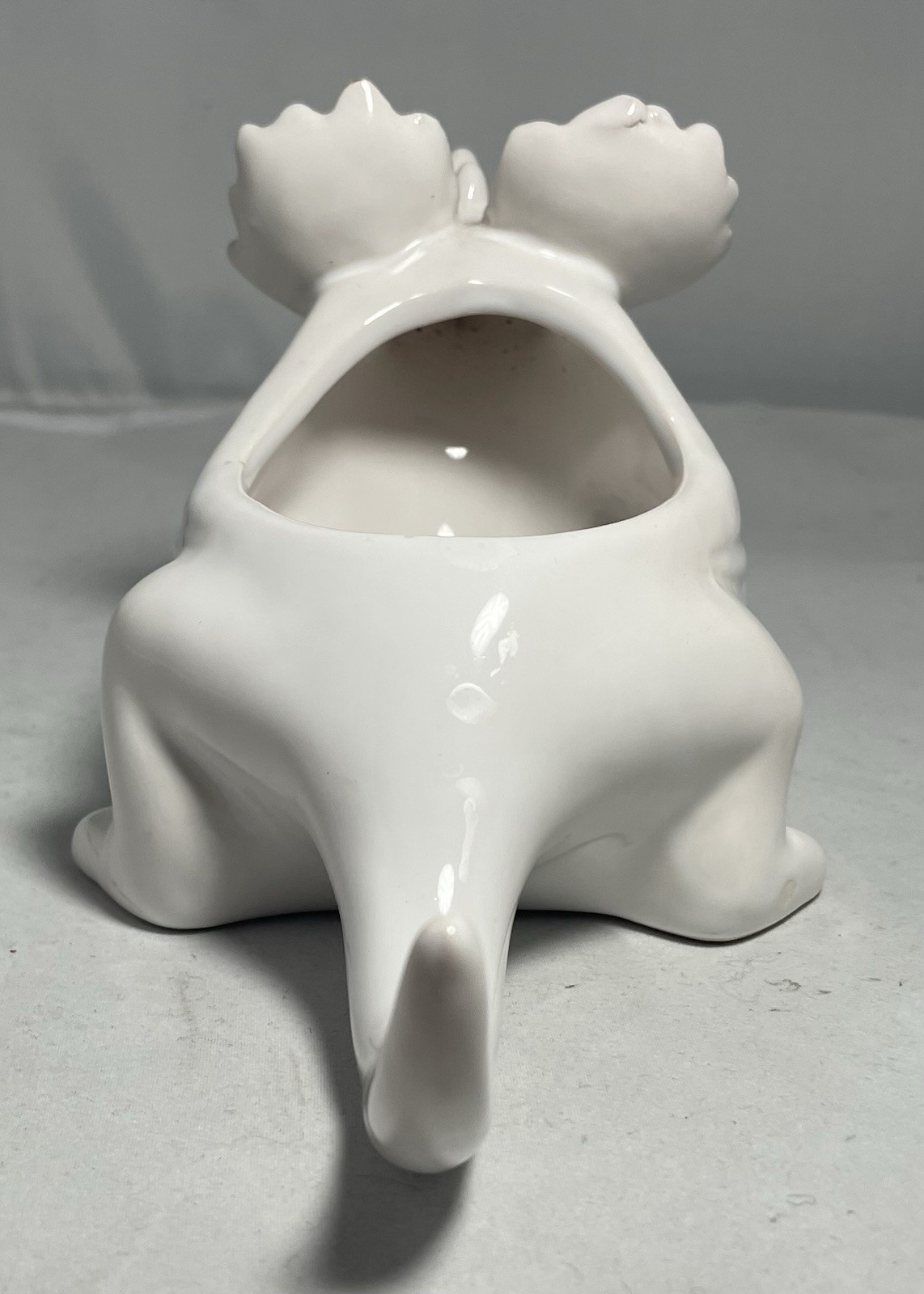 Triceratops White Ceramic Planter Vase 8.25" Dinosaur
