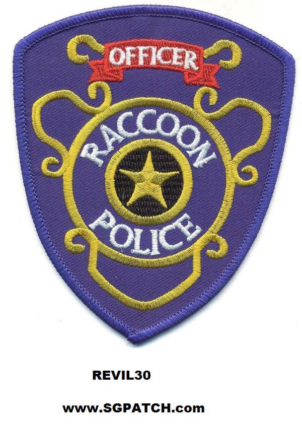 RESIDENT EVIL RACCOON POLICE OFFICER PATCH - REVIL30