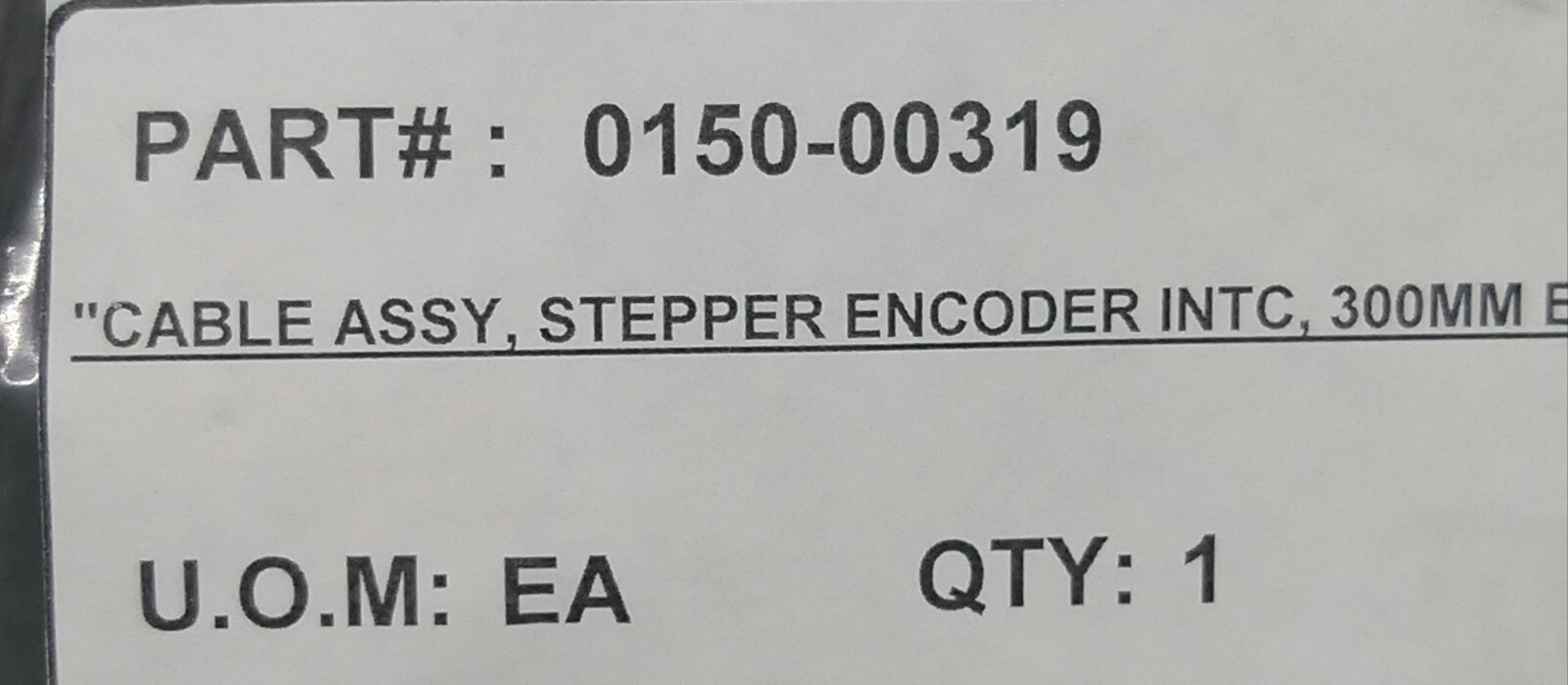AMAT 0150-00319 CABLE ASSY, STEPPER MTR ENCODER, 300MM E,NEW