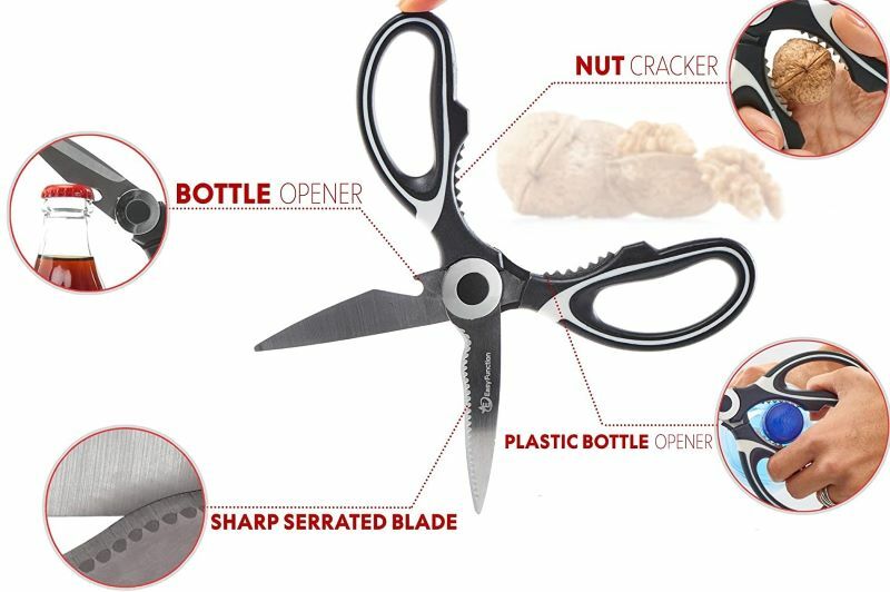 Easy Function Multifunctional Scissors Bottle Opener Nut Cracker Poultry & Meat