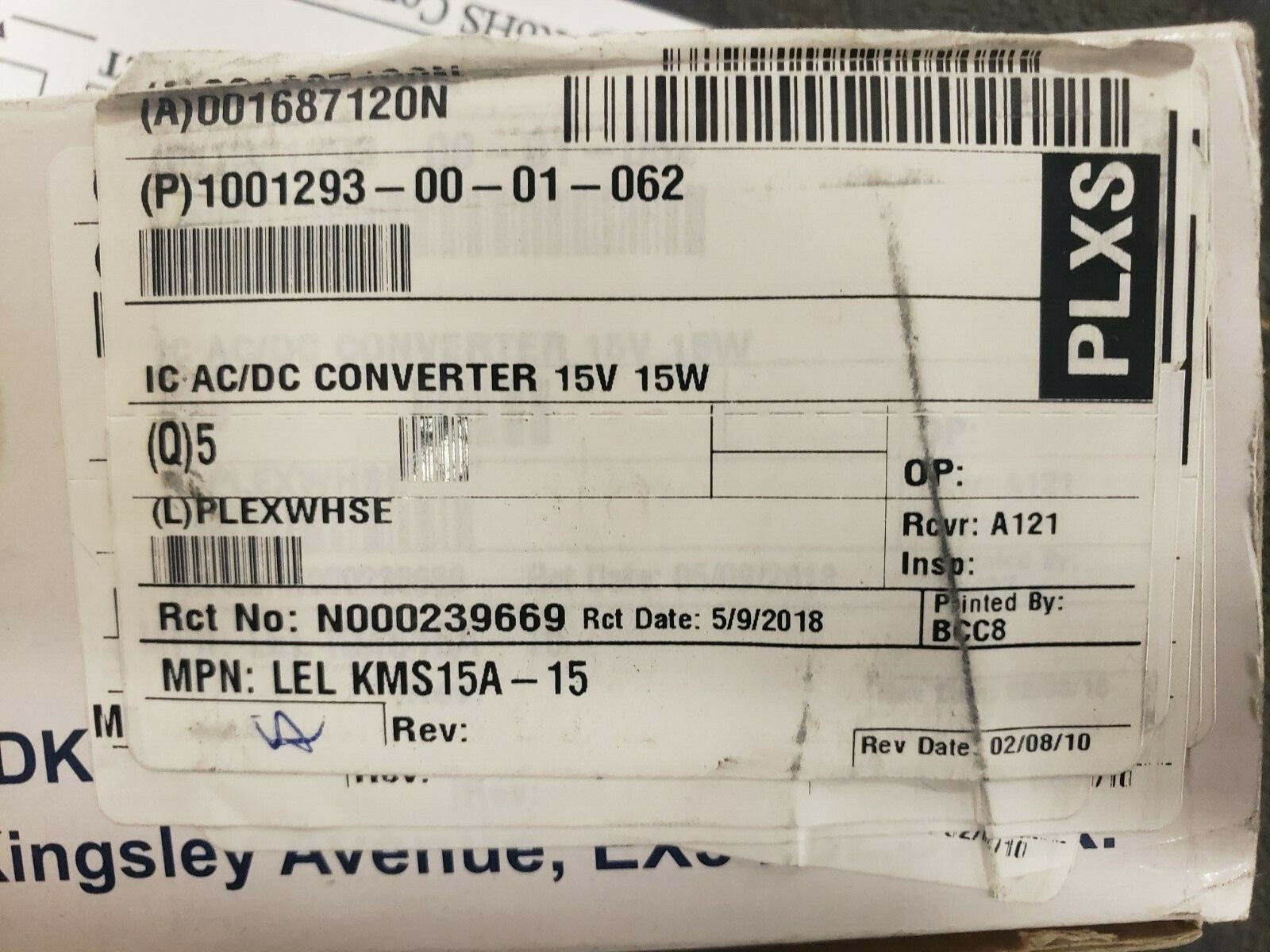 NEW - OPEN BOX, TDK-Lambda, KMS15A-15, AC/DC CONVERTER 15V 15W