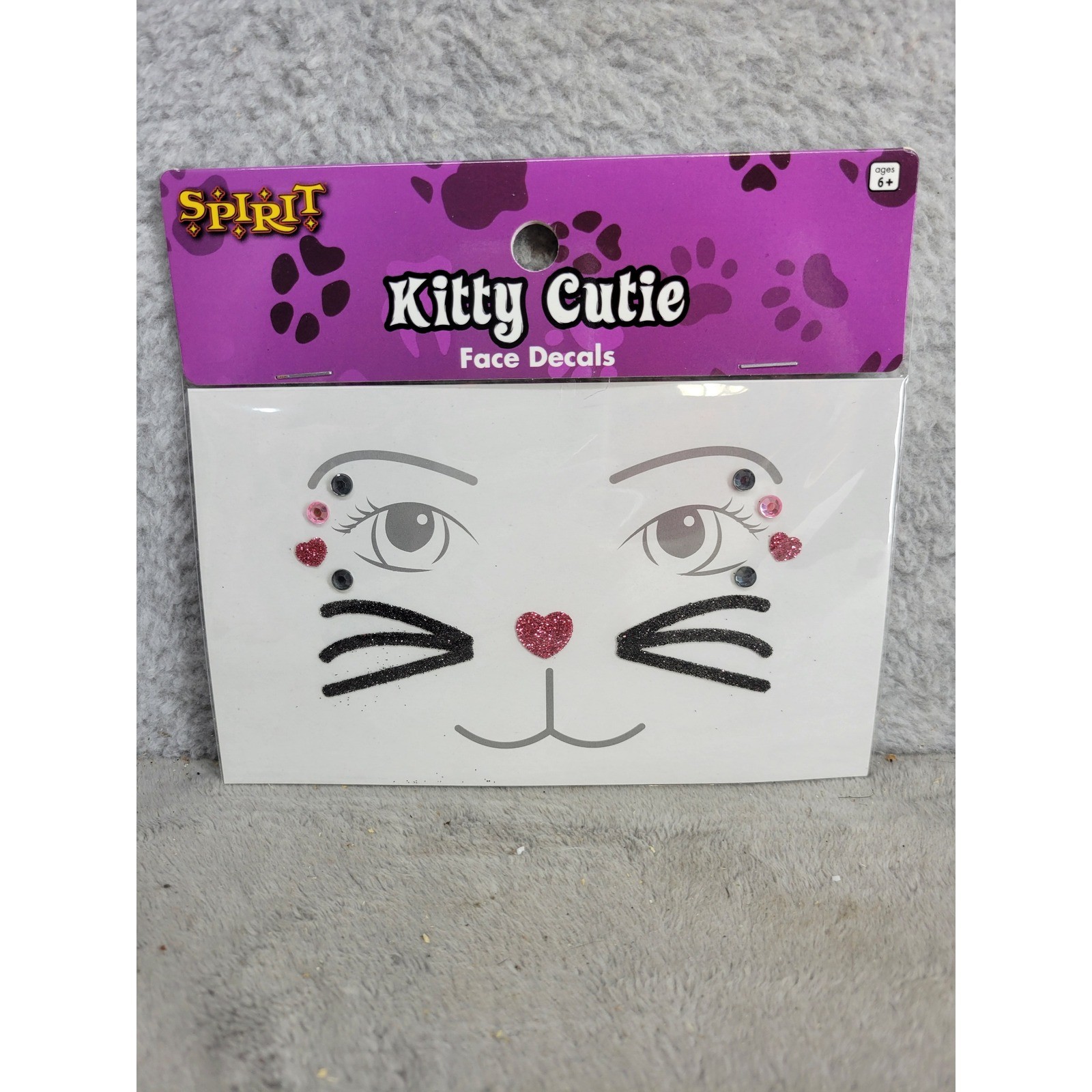 Spirit Halloween Kitty Cutie Face Decals Costume Makeup Accessory