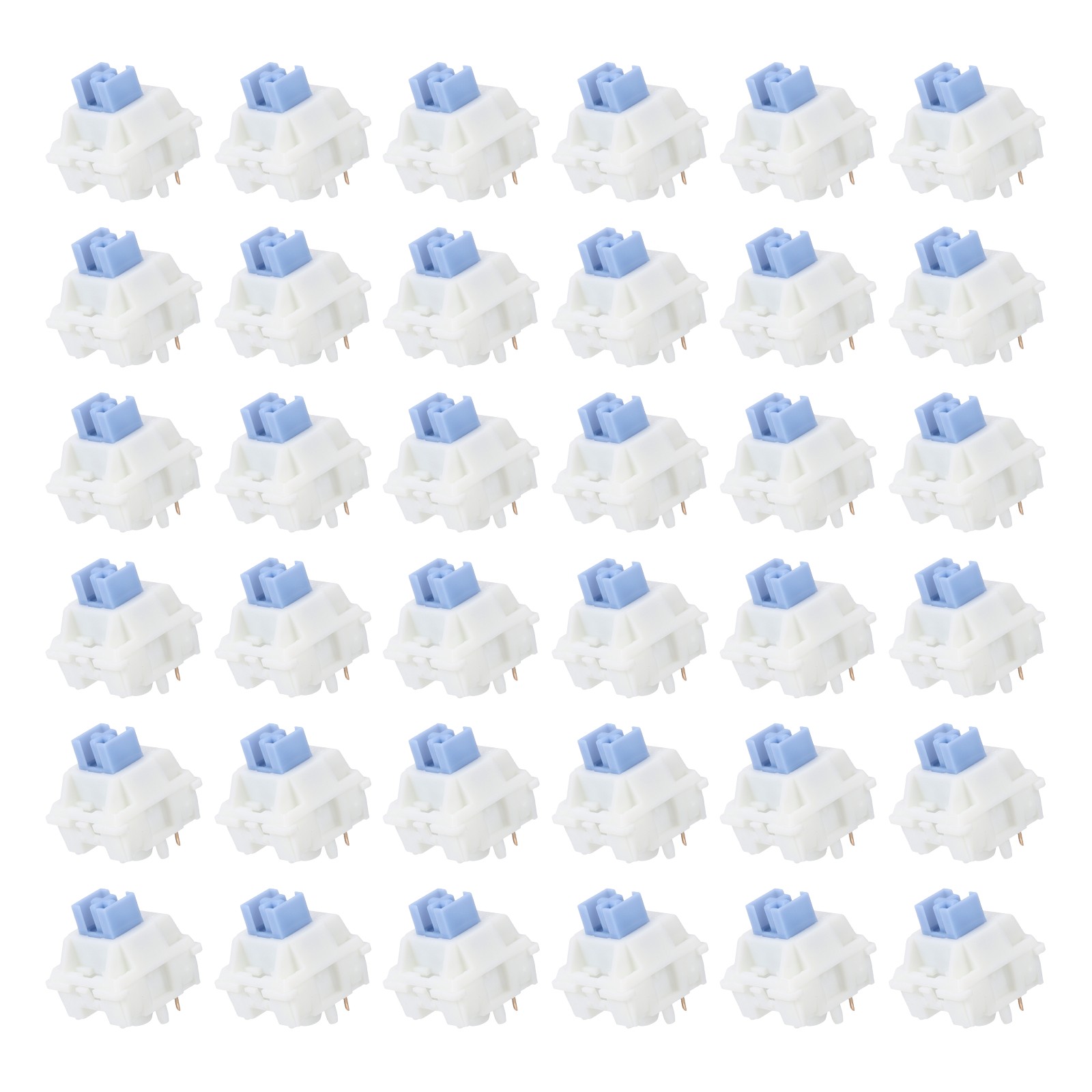 36pcs Blue Keyboard Switches 5-Pin 50gf Linear Keyboard Switch Replacement