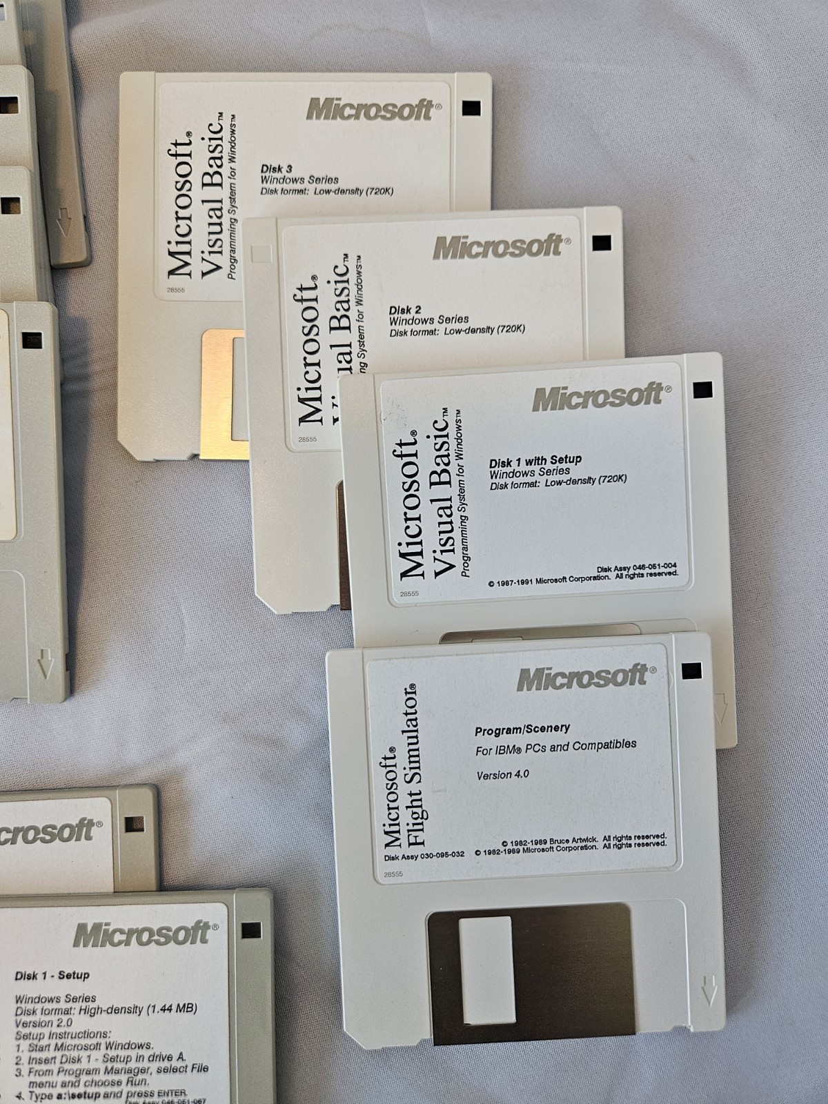 Vintage Microsoft Visual Basic Windows Software 3.5" Floppy Disks