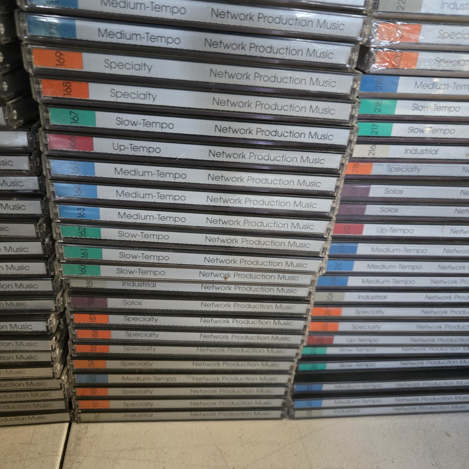 Network Production Music Audio CDs & Sound Effects Sampling 288 CD LOT w/Catalog