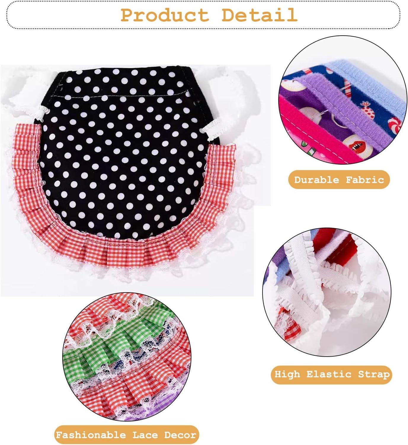 6Pcs Chicken Saddle for Hens Hen Chicken Wing Back Protector with Elastic Strap